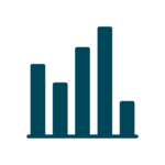 Visual representation of a bar chart illustrating quantitative data, displaying comparative values using distinct bars of varying heights.