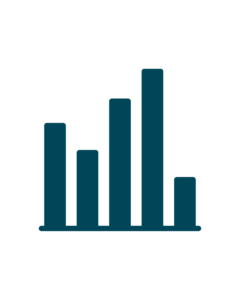 Visual representation of a bar chart illustrating quantitative data, displaying comparative values using distinct bars of varying heights.