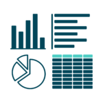 A visual representation of data using a graph, pie chart, and bar graph. These charts help analyze and compare performance metrics and trends across different dashboards, aiding decision-making.