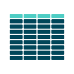 The illustration shows information in columns and rows is great for side-by-side comparison charts to easily identify similarities.