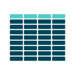 The illustration shows information in columns and rows is great for side-by-side comparison charts to easily identify similarities.