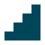 lue staircase with upward arrow, visually representing data hierarchy. Step width indicates category importance, ideal for comparing values effectively.